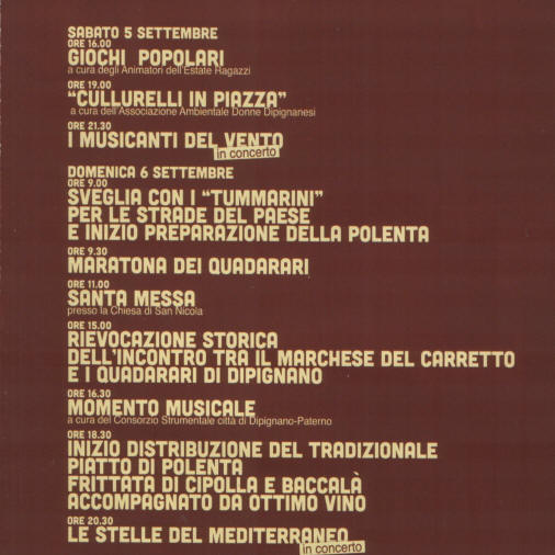 Programma manifestazione